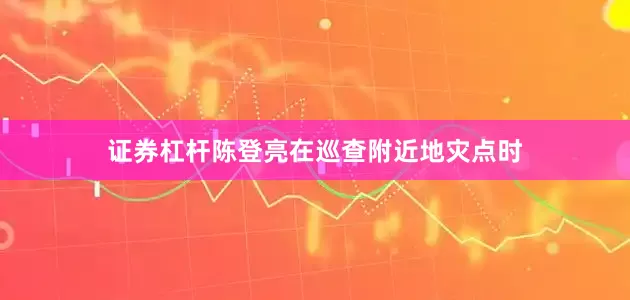 证券杠杆陈登亮在巡查附近地灾点时